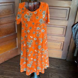 EUC LuLaRoe Orange Floral Nightgown